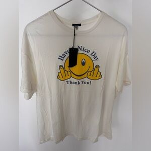 R13 Have a Nice Relaxed Day T-shirt Cotton+ Cashmere - size M